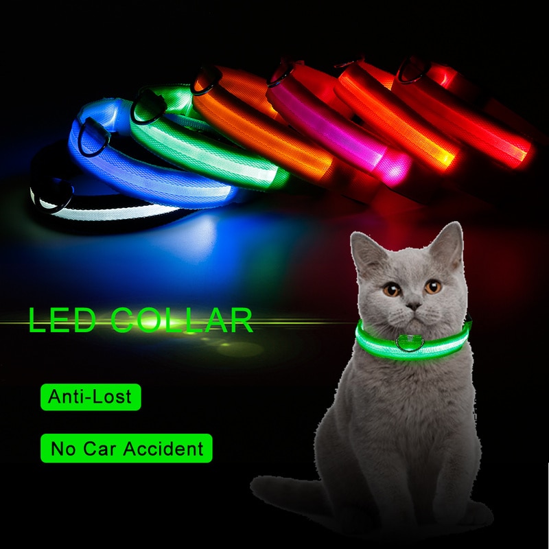 Glowing Dog Collar LED Safety Leash