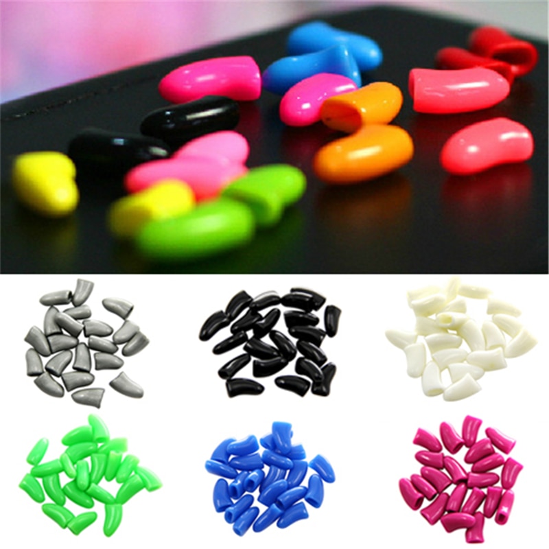 Dog Nail Caps 20PCS Soft Rubber Covers