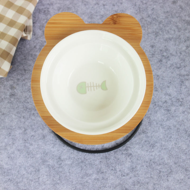 Ceramic Pet Bowl Feeder Stand