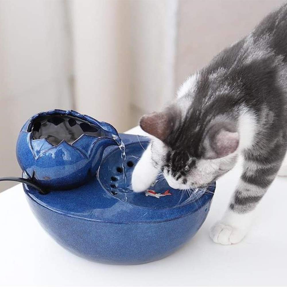 Ceramic Cat Water Fountain Automatic Device