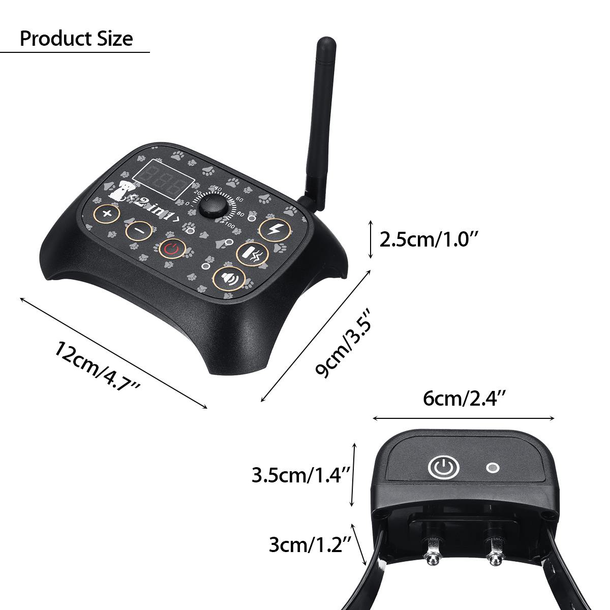 Wireless Dog Fence Collar and Controller