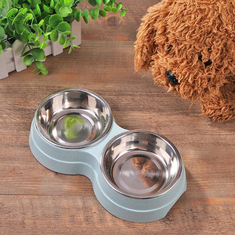 Dog Feeding Bowls Double Feeder