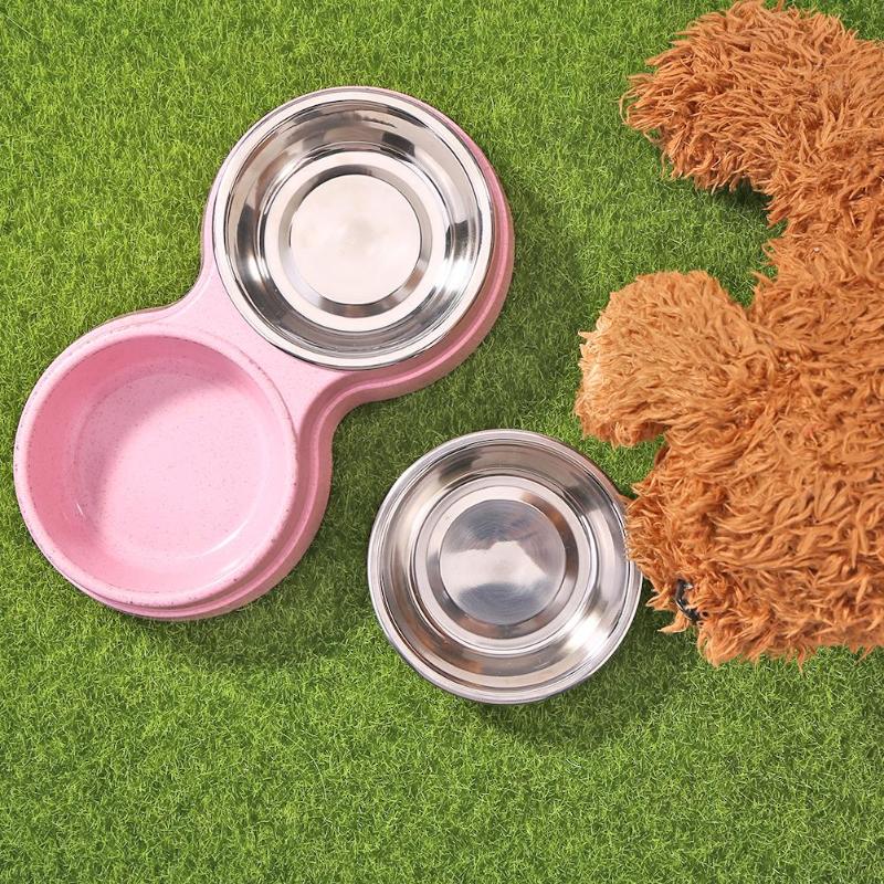 Dog Feeding Bowls Double Feeder