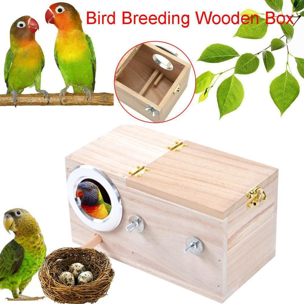 Parakeet Nesting Box Wooden Birdhouse