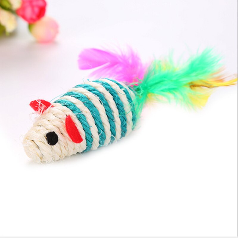 Mouse Cat Toy Sisal Scratching Toy