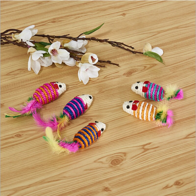 Mouse Cat Toy Sisal Scratching Toy