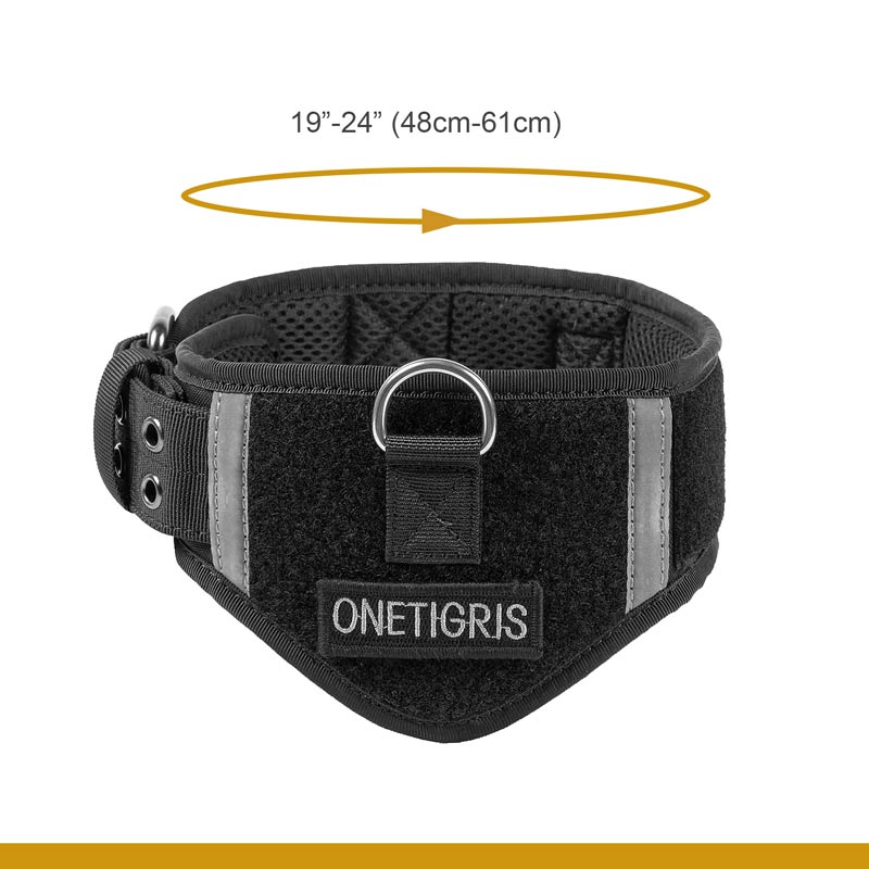 Tactical Dog Collar With Patch Space