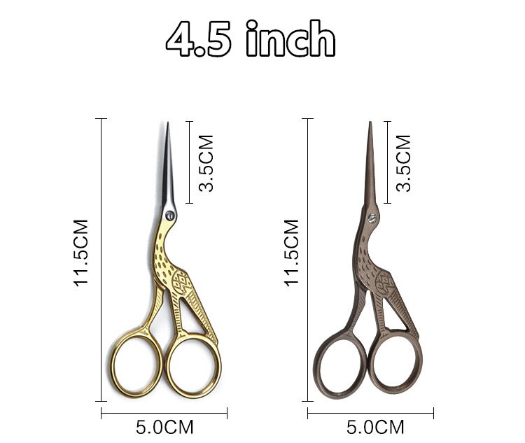 Stainless Steel Vintage Crane Scissors