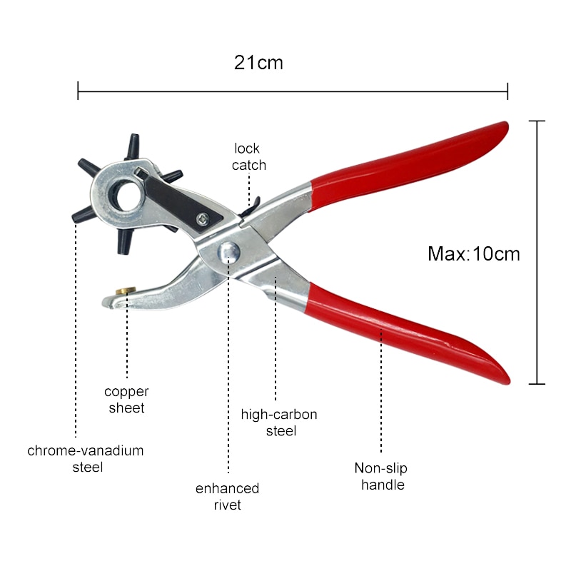 Leather Belt Puncher Plier Tool