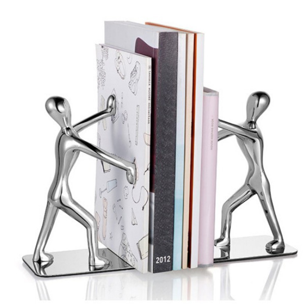 Stainless Man Creative Bookends (2 pcs)