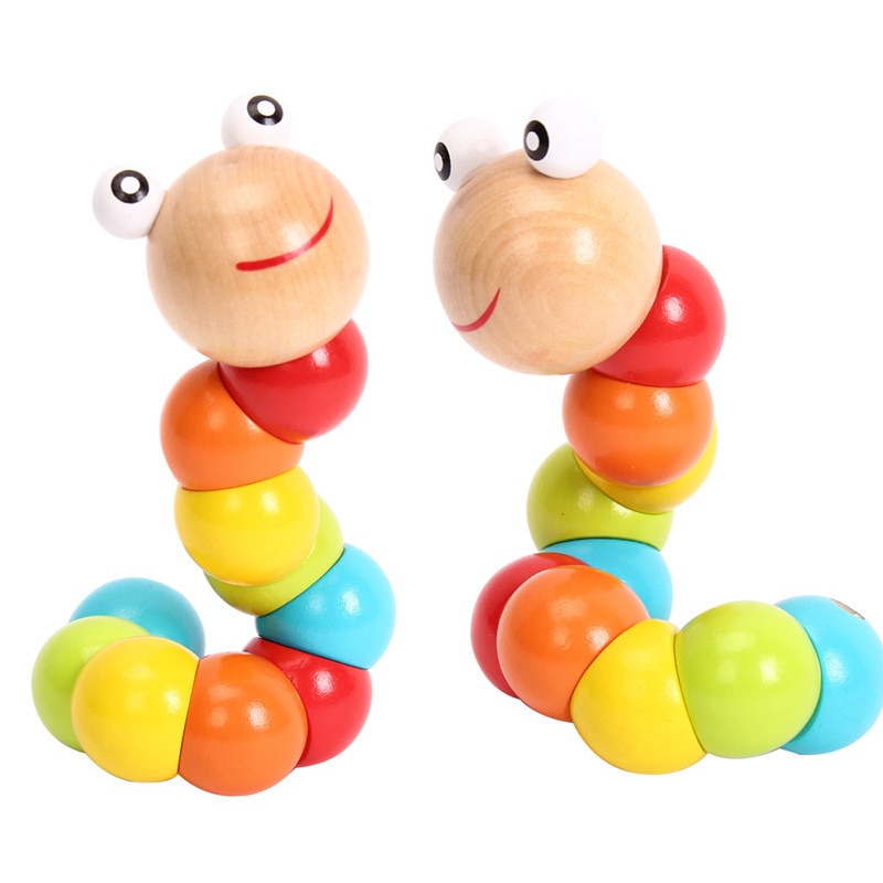 Wooden Caterpillar Montessori Toy