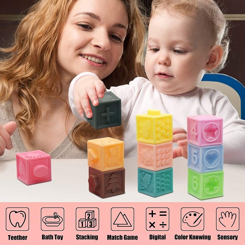 Blocks for Toddlers 3D Sensory Building Blocks