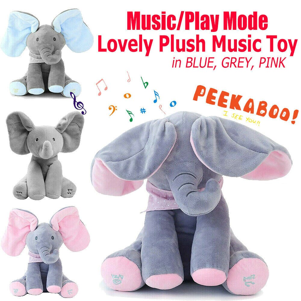 Peekaboo Elephant Toy Musical Plushie