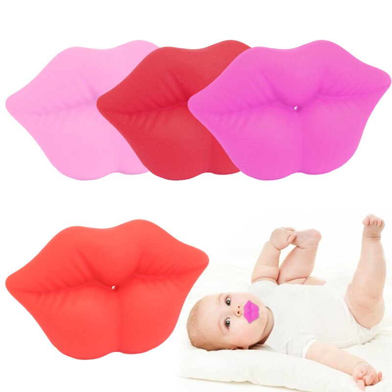 Lips Pacifier Funny Kissing Lips Design