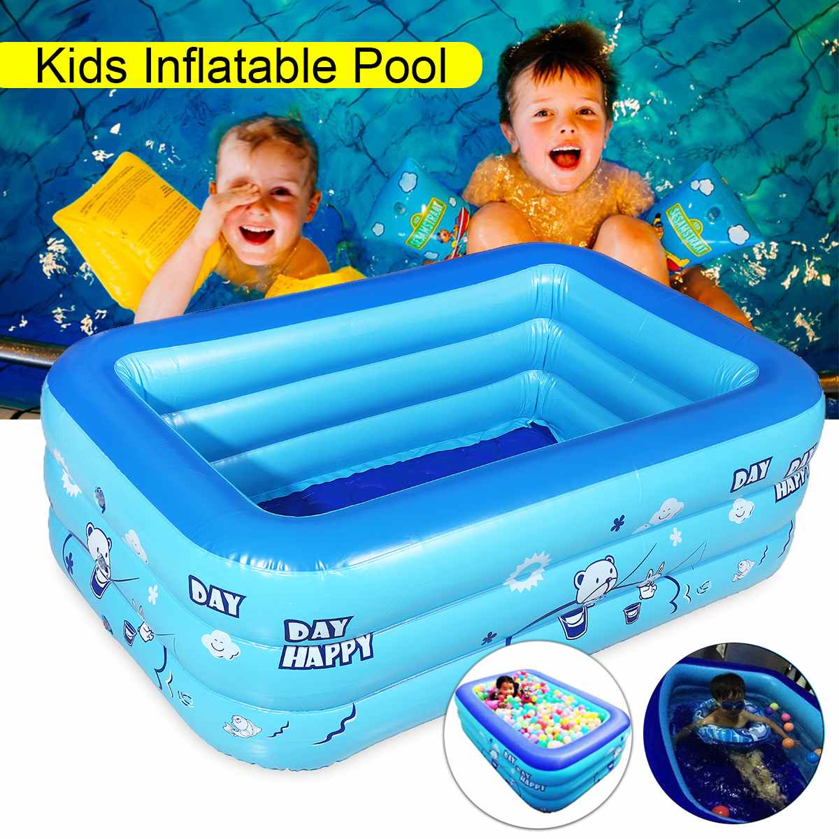 Inflatable Rectangular Kiddie Pool