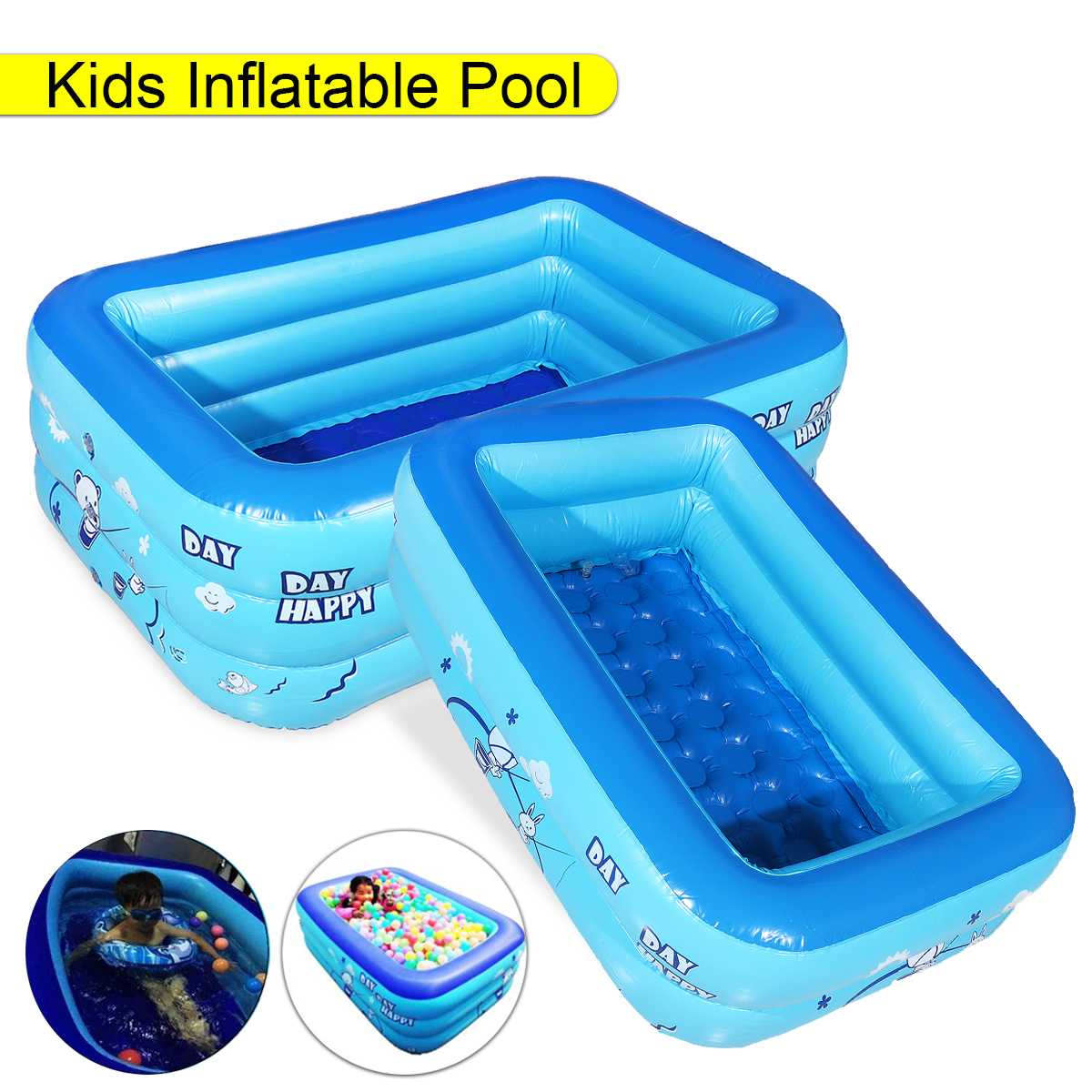 Inflatable Rectangular Kiddie Pool