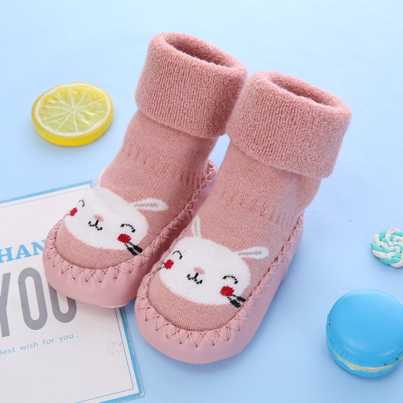 Kids Socks Slippers with Rubber Sole