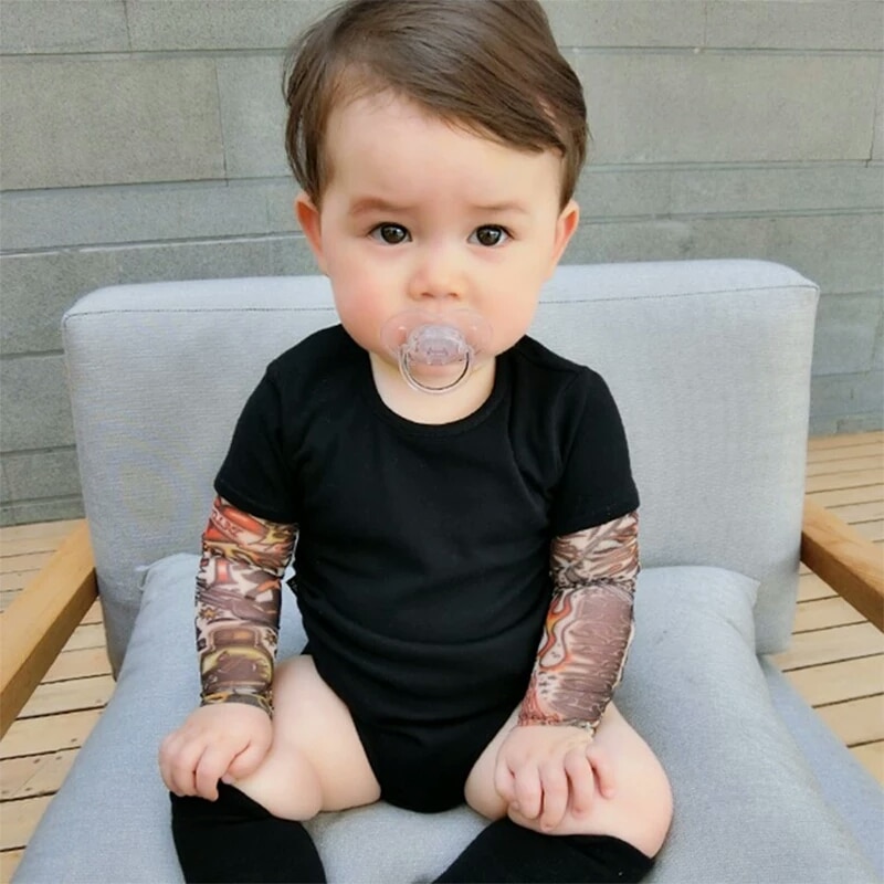 Baby Tattoo Onesie Cotton Bodysuit