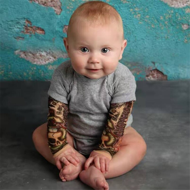 Baby Tattoo Onesie Cotton Bodysuit