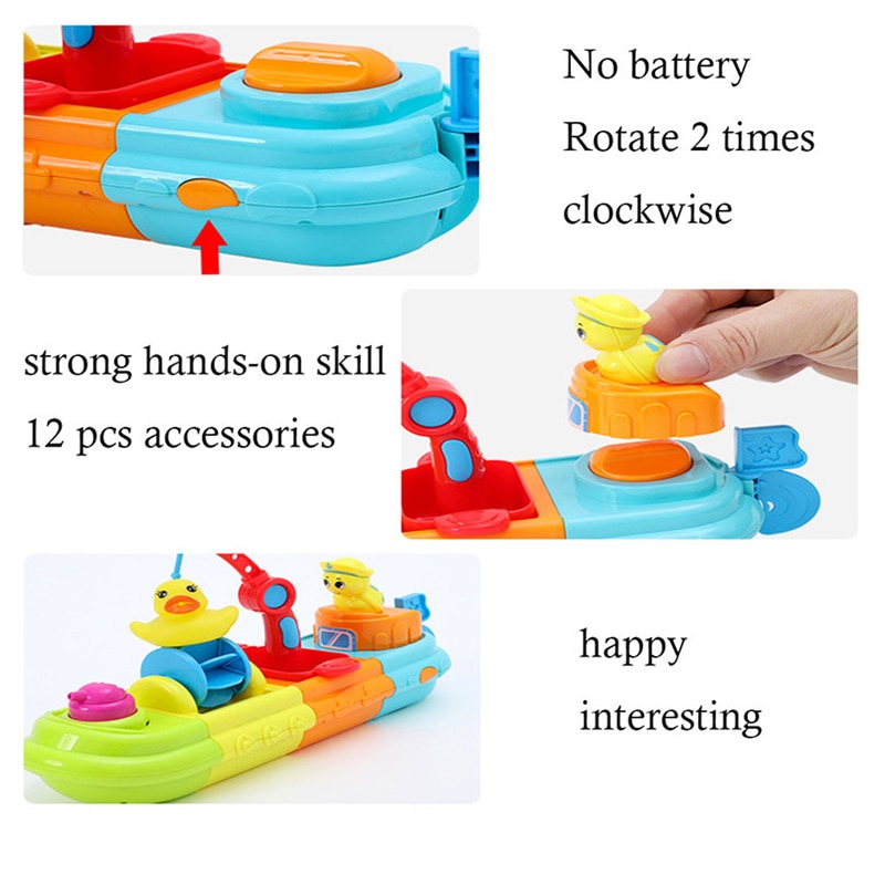 Boat Bath Toy DIY Bathroom Bathing Toy