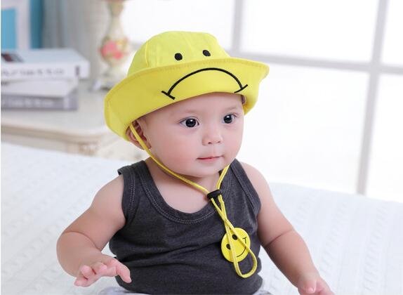 Kids Bucket Hat Yellow Sun Cap