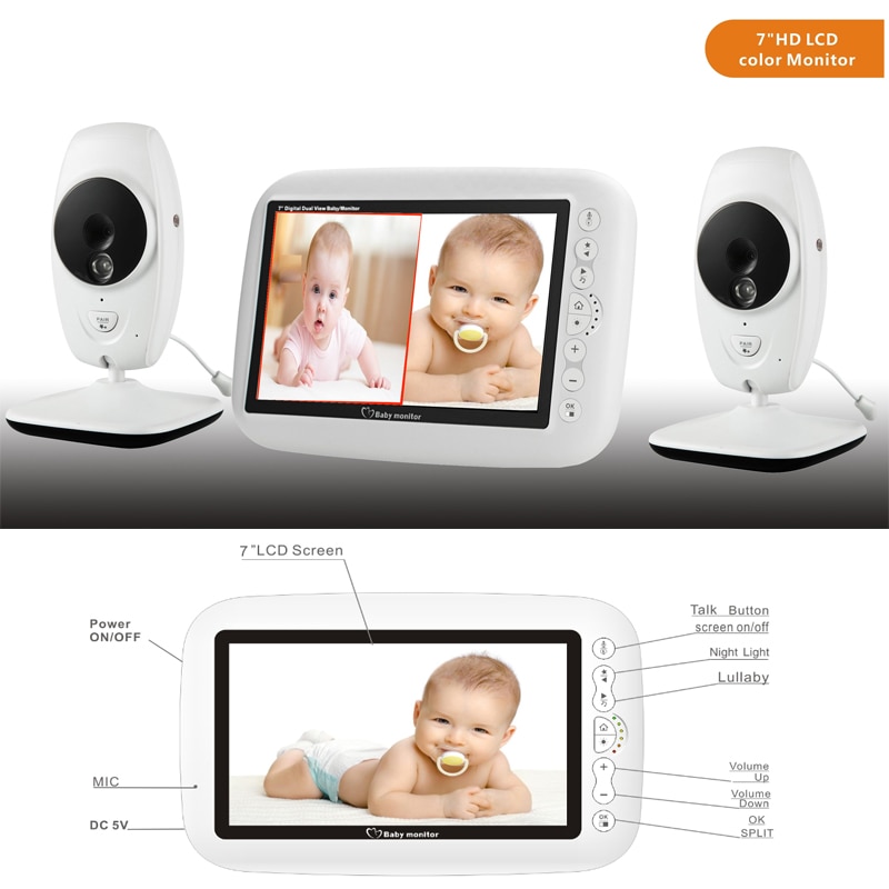 Split Screen Baby Monitor Wireless Cam