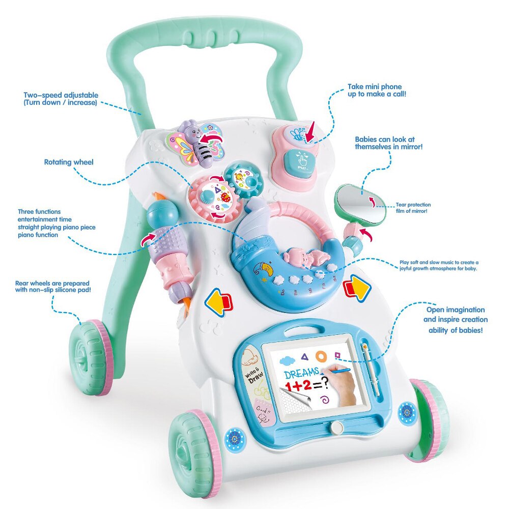 Baby Push Walker 4-Wheel Baby Toy