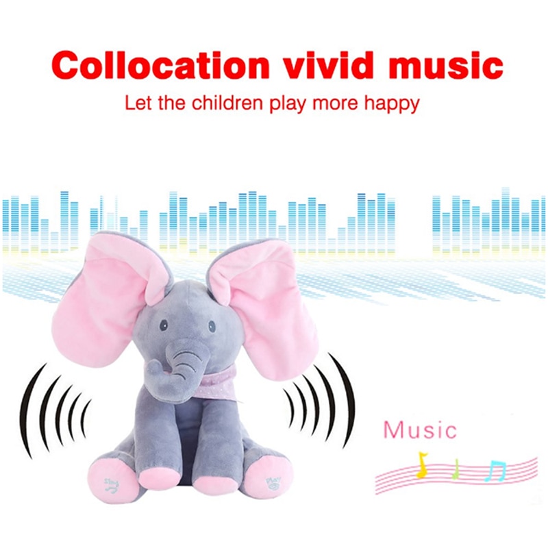 Peek A Boo Elephant Musical Plush