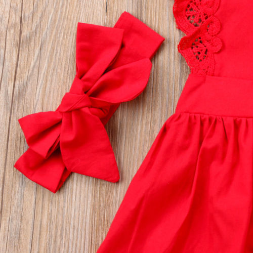 Romper Dress Toddler’s Red Outfit