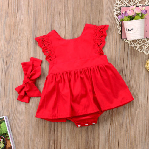 Romper Dress Toddler’s Red Outfit