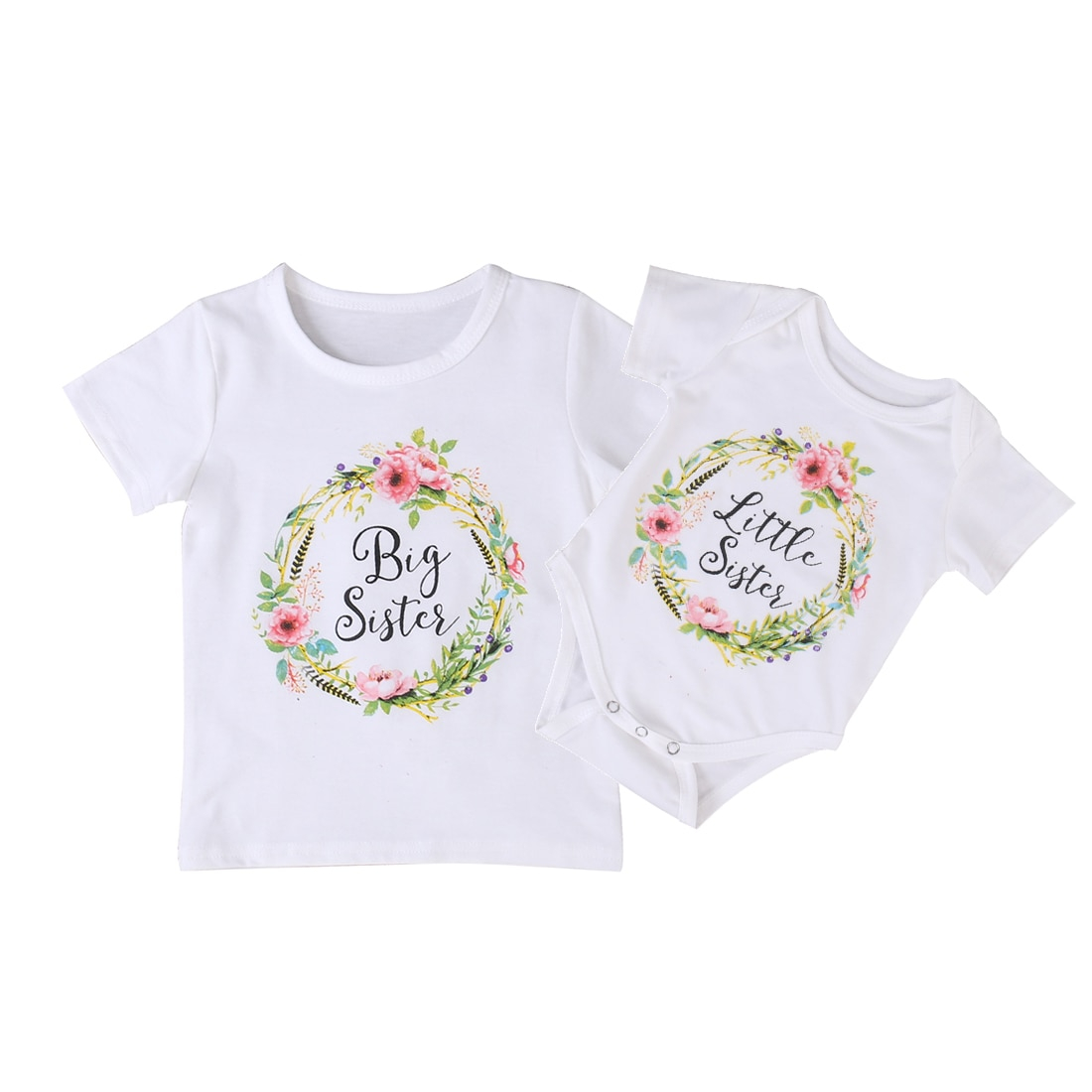 Family Shirts Little Big Sisters Set