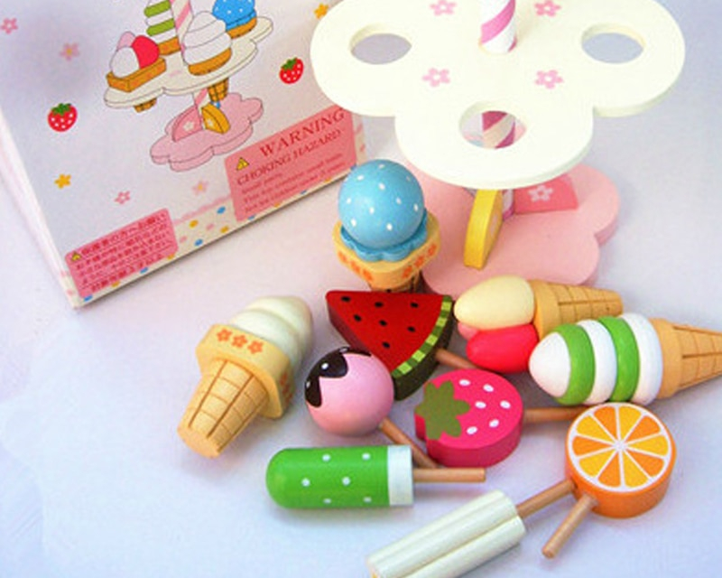 Wooden Toys for Kids Ice Cream