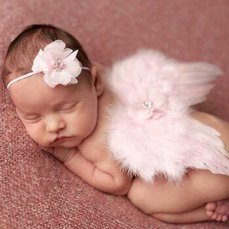 Newborn Photography Props Wings & Headband