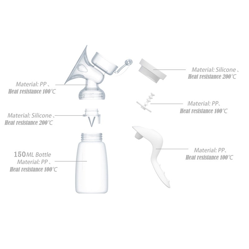 Manual Breast Pump 150ml Bottle