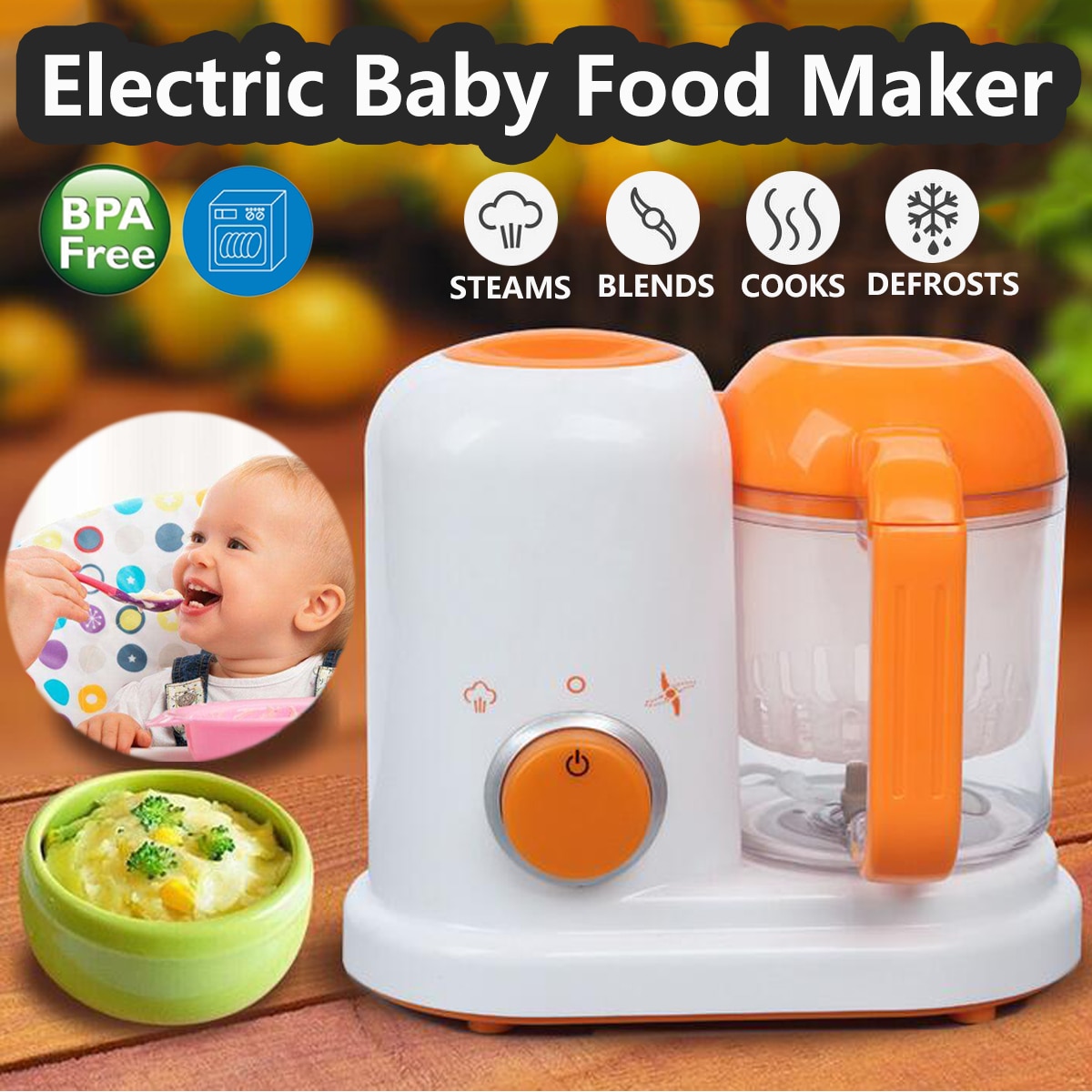 Baby Food Blender Electric Steamer