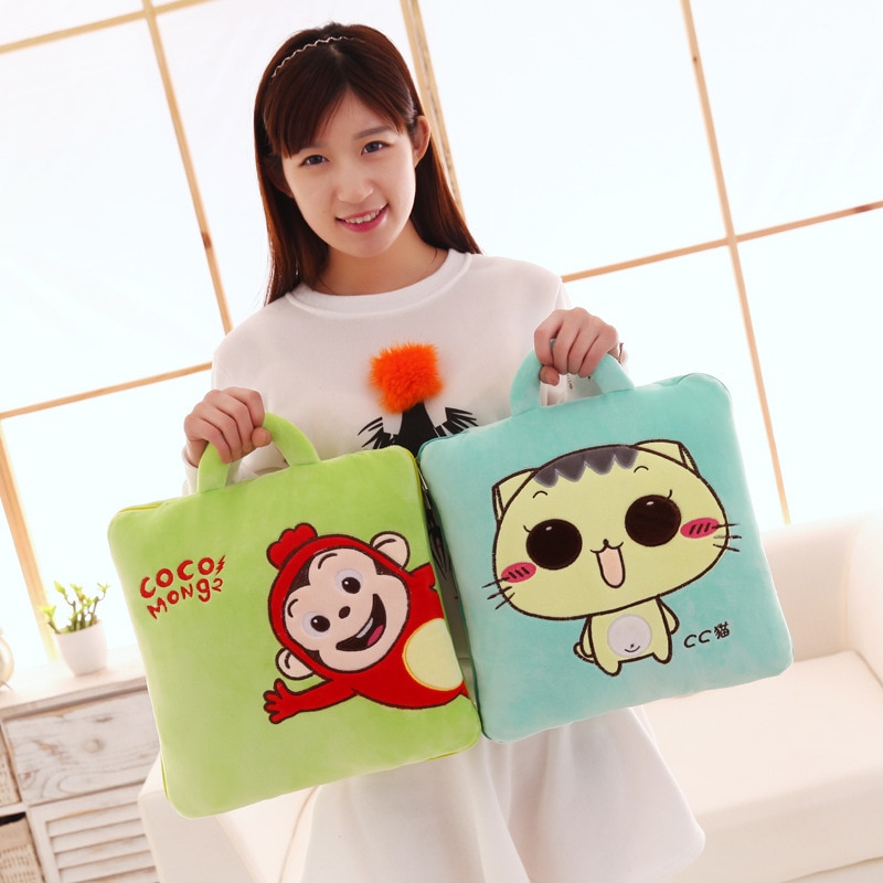 2in1 Fluffy Blanket Character Pillow