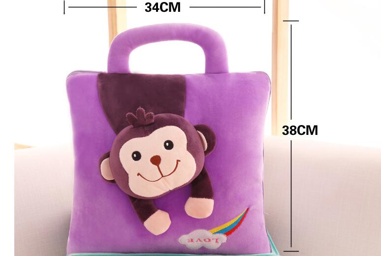 2in1 Fluffy Blanket Character Pillow