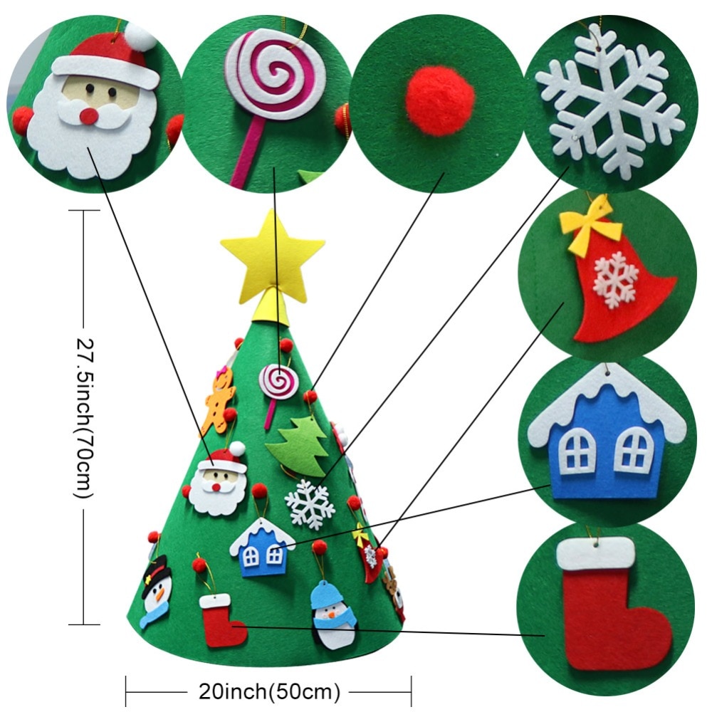 Felt Christmas Tree Kids DIY Toy Decor