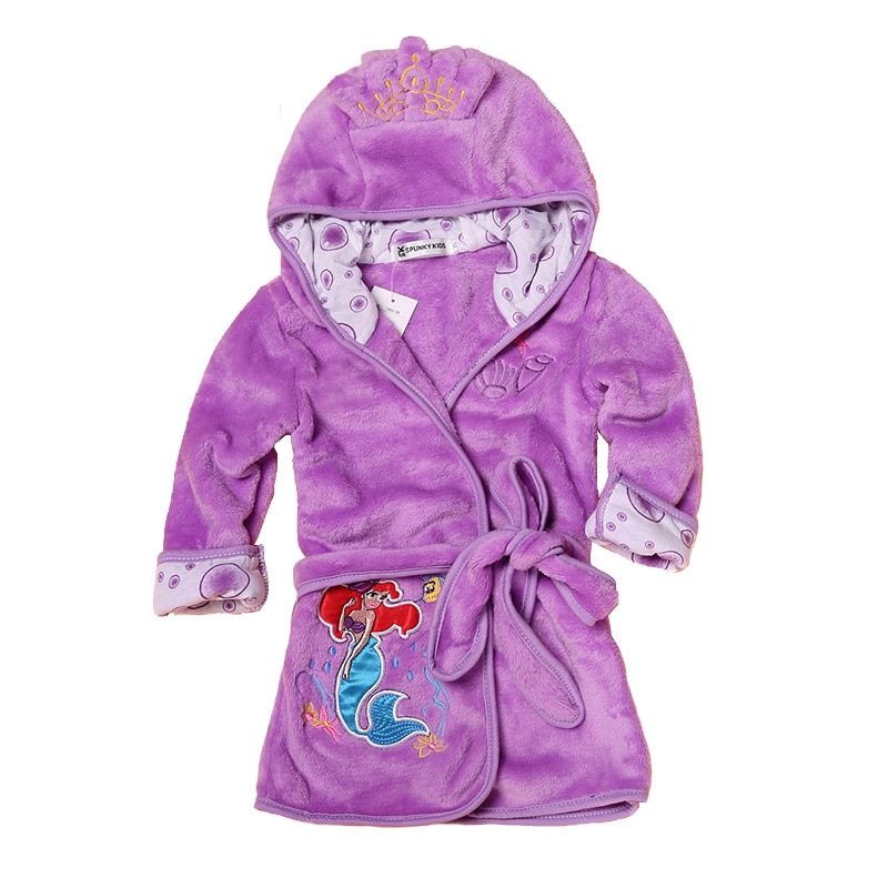 Kids Bathrobe Animal Hooded Towel