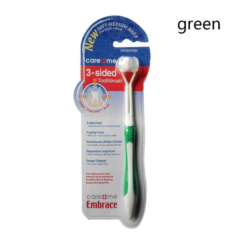 3-Sided Toddler Kids Toothbrush Soft Bristles