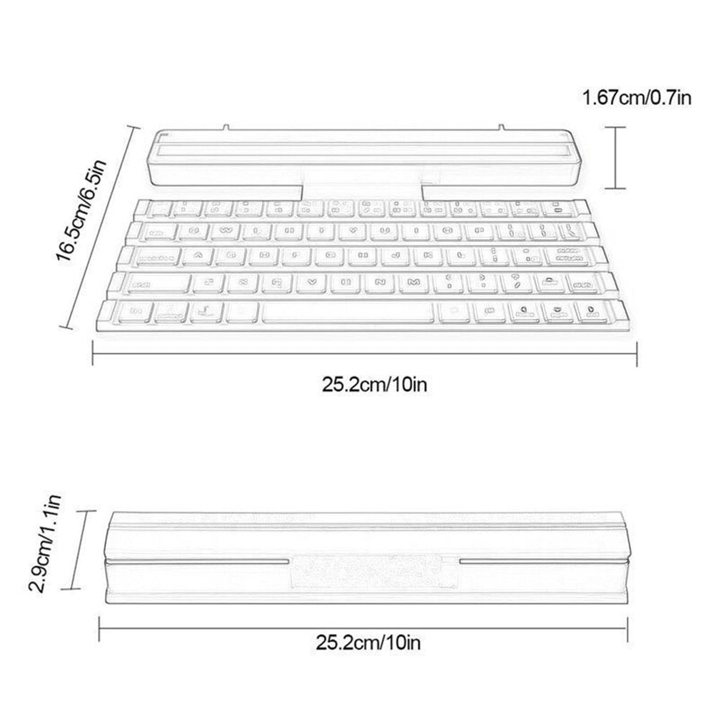 Wireless Folding Bluetooth Keyboard