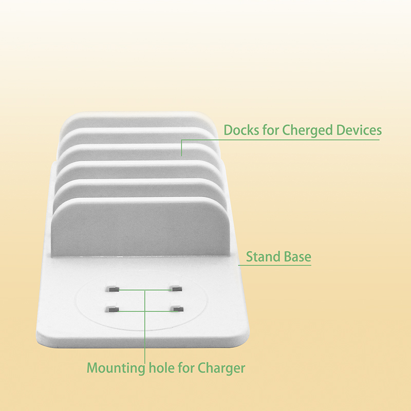 5-Port USB Charging Station Dock with Mushroom LED Night Light