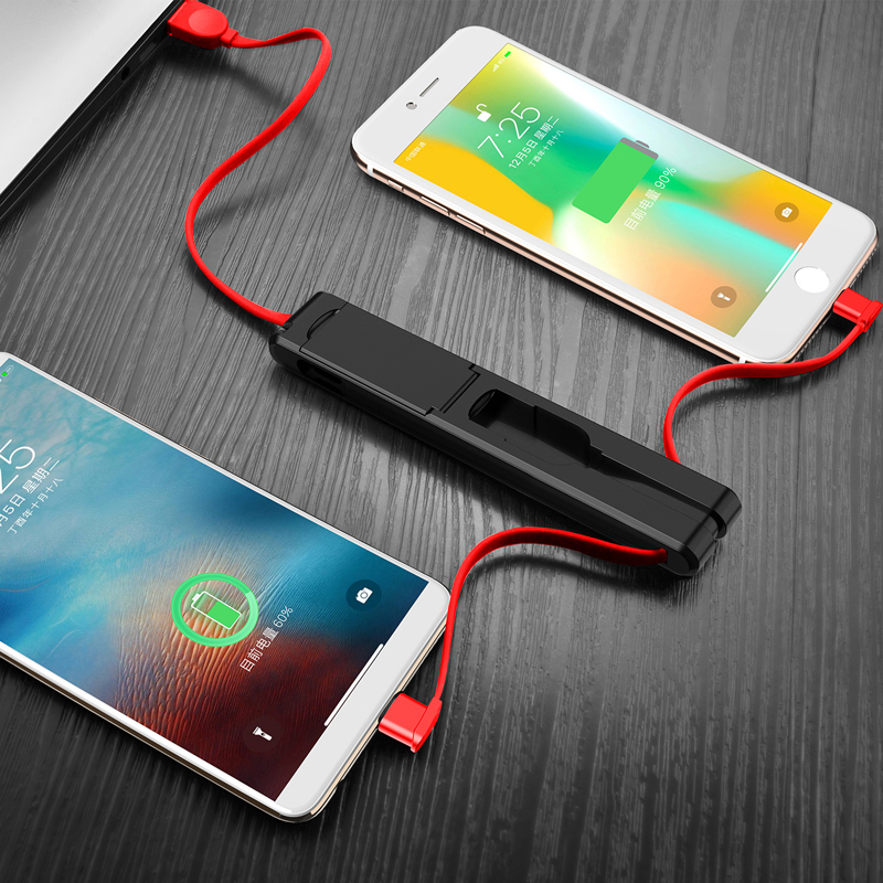 Apple and Android USB Charging Cable with Phone Holder