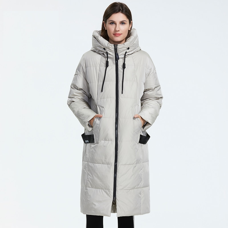 Long Down Jacket With Hood