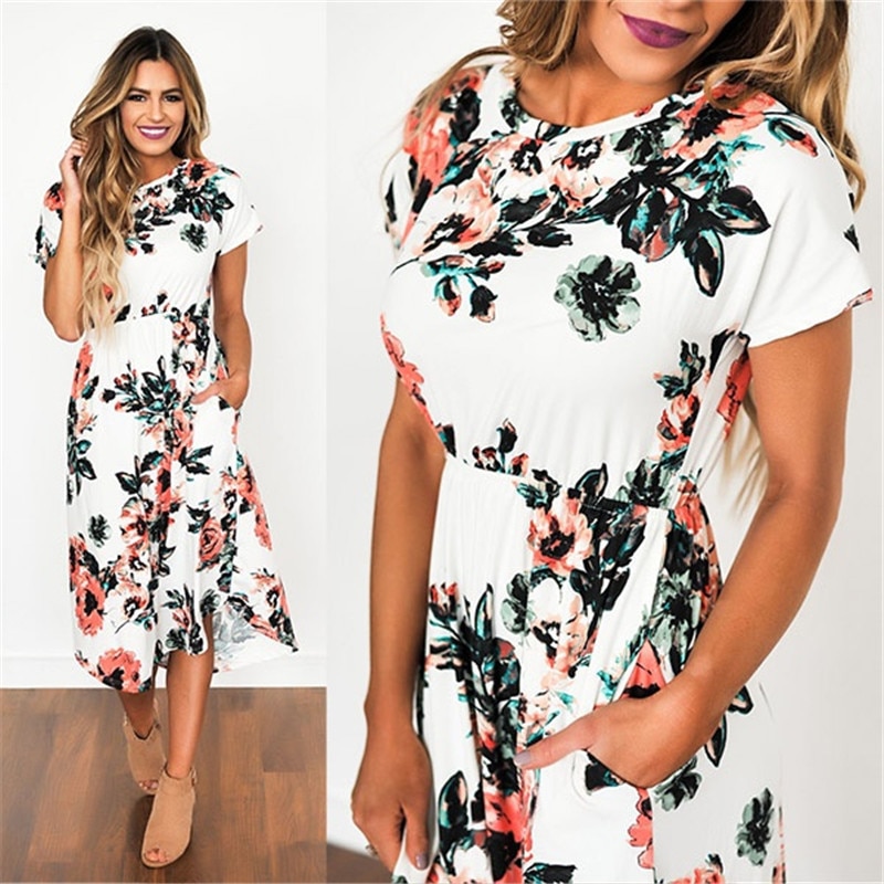 Floral Print Dress Maxi Style