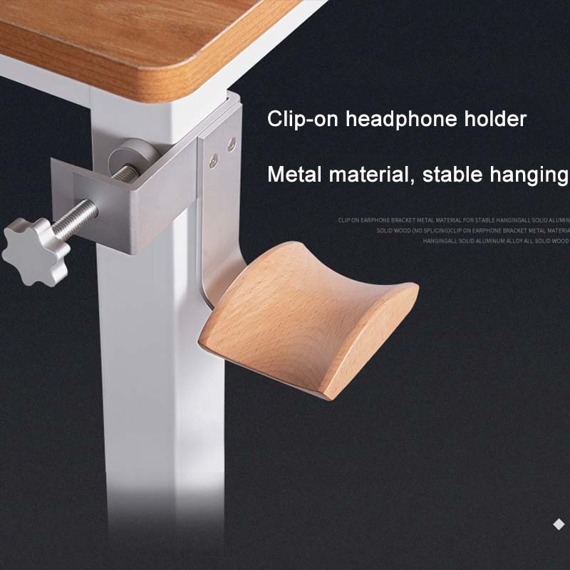 Wooden Headset Holder for Desk