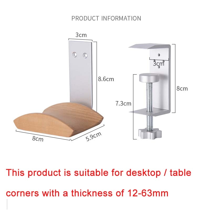 Wooden Headset Holder for Desk