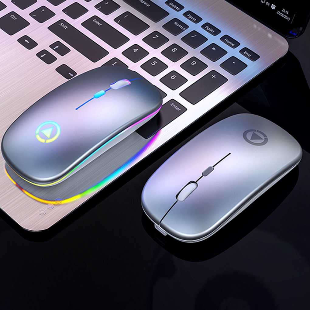 Wireless Rechargeable Mouse With LED Light