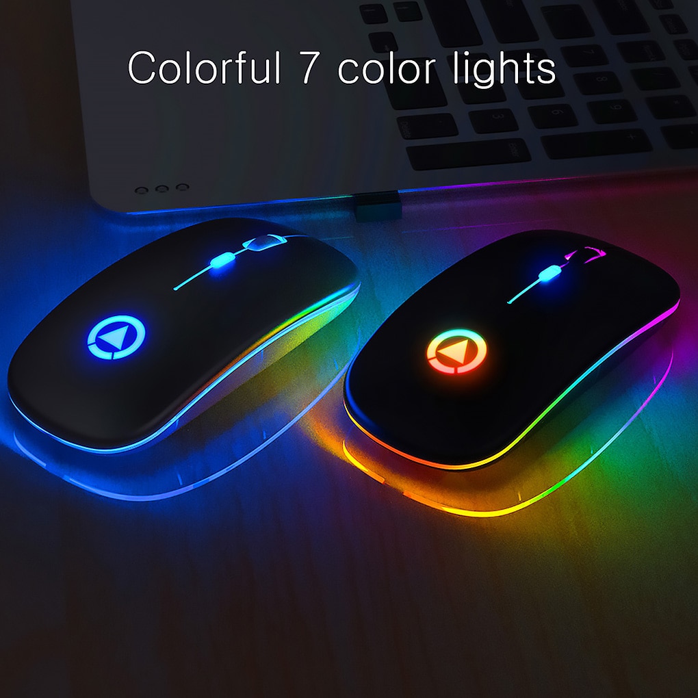 Wireless Rechargeable Mouse With LED Light