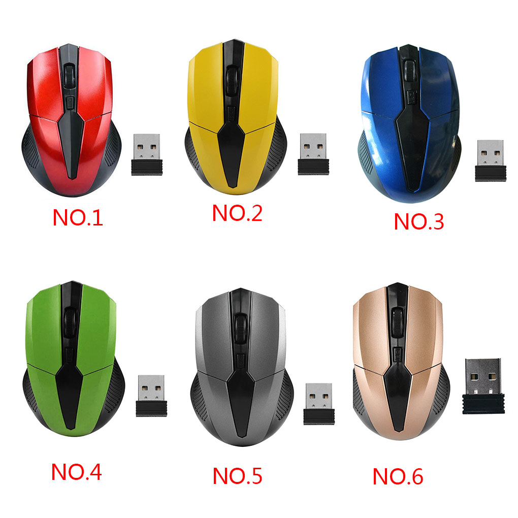 Portable Wireless Mouse With USB Receiver